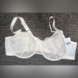NWT HSIA Minimizer Full Coverage Underwire Lifting Lace Bra -Cream